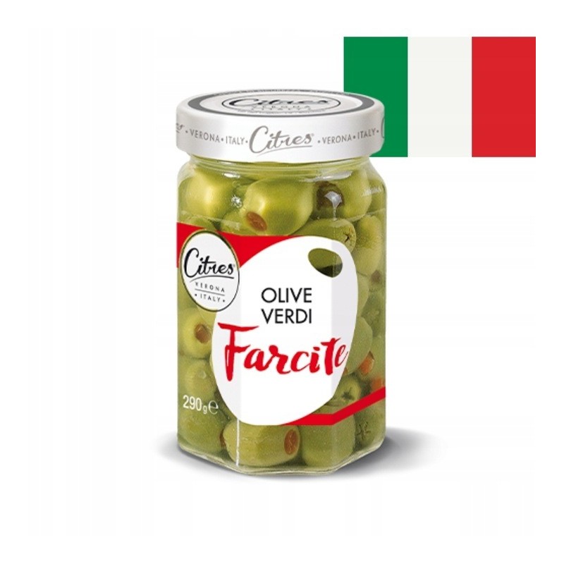 Włoskie Oliwki nadziewane paprykà Farcite Olio 290g - Citres