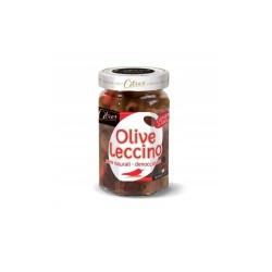 Czarne oliwki Leccino z papryczkami peperoncino CITRES 285g