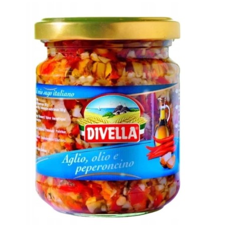 DIVELLA MIX CZOSNEK, OLIWA, PIKANTNA PAPRYKA  190G