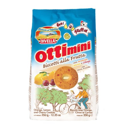 CIASTKA OTTIMINI Z OWOCAMI DIVELLA 350G