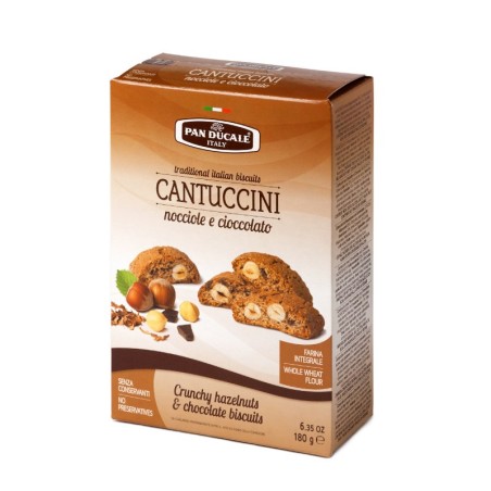 CIASTKA CANTUCCINI CZEKOLADA I ORZECHY 180G PAN DUCALE