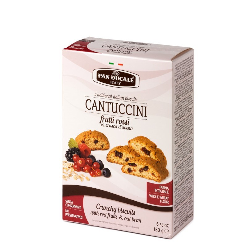 CIASTKA CANTUCCINI Z CZERWONYMI OWOCAMI PAN DUCALE 180G