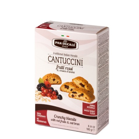 CIASTKA CANTUCCINI Z CZERWONYMI OWOCAMI PAN DUCALE 180G