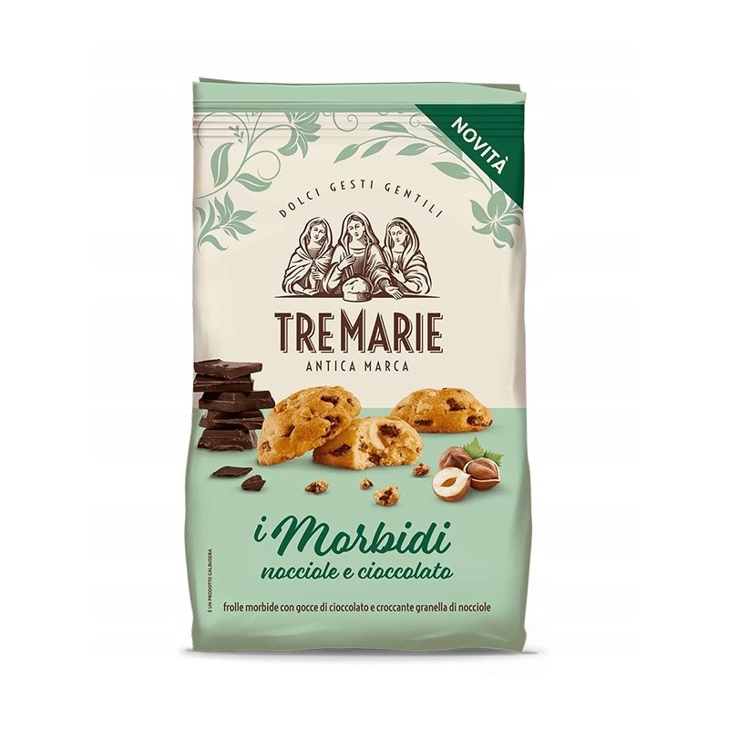 Włoskie ciastka z orzechami laskowymi i czekoladą TRE MARIE 300g