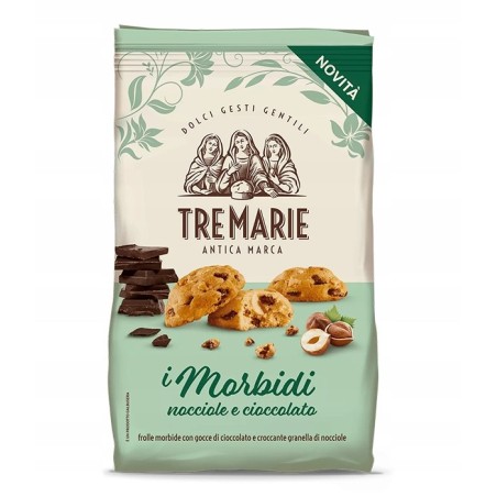 Włoskie ciastka z orzechami laskowymi i czekoladą TRE MARIE 300g