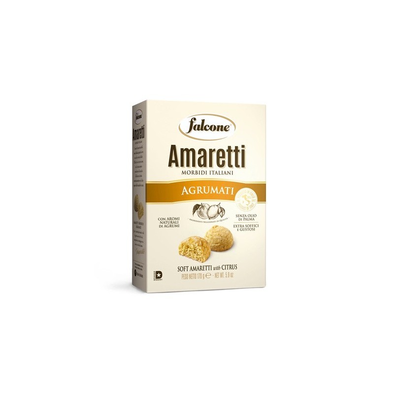 Falcone Amaretti Agrumati - miękkie ciasteczka cytrusowe 170g