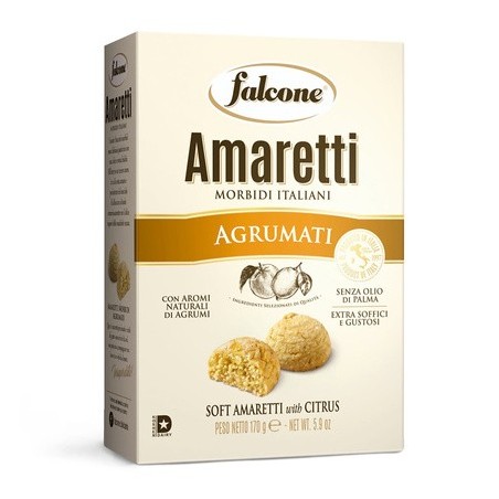 Falcone Amaretti Agrumati - miękkie ciasteczka cytrusowe 170g