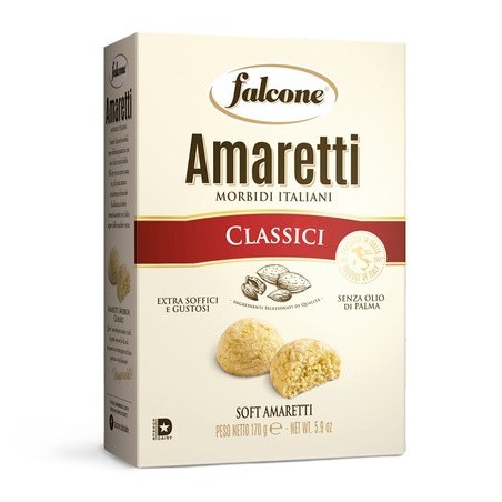 Falcone Amaretti Classici - miękkie ciasteczka migdałowe 170g