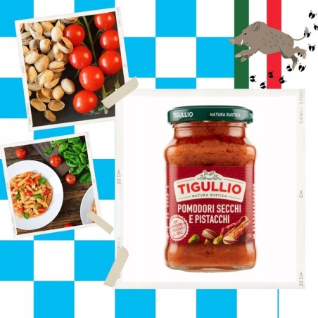 Pesto Tigullio z pistacjami i pomidorami 185g bezglutenowe Włochy