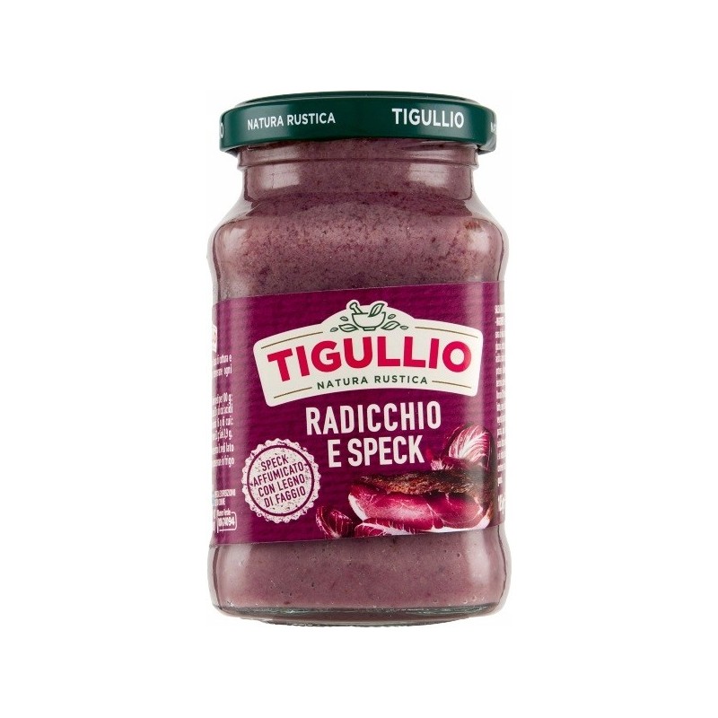TIGULLIO Włoski sos  z cykorii czerwonej i szynki speck 185 g