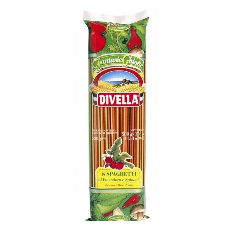 Divella Spaghetti Trecolore Włoski Makaron 500g